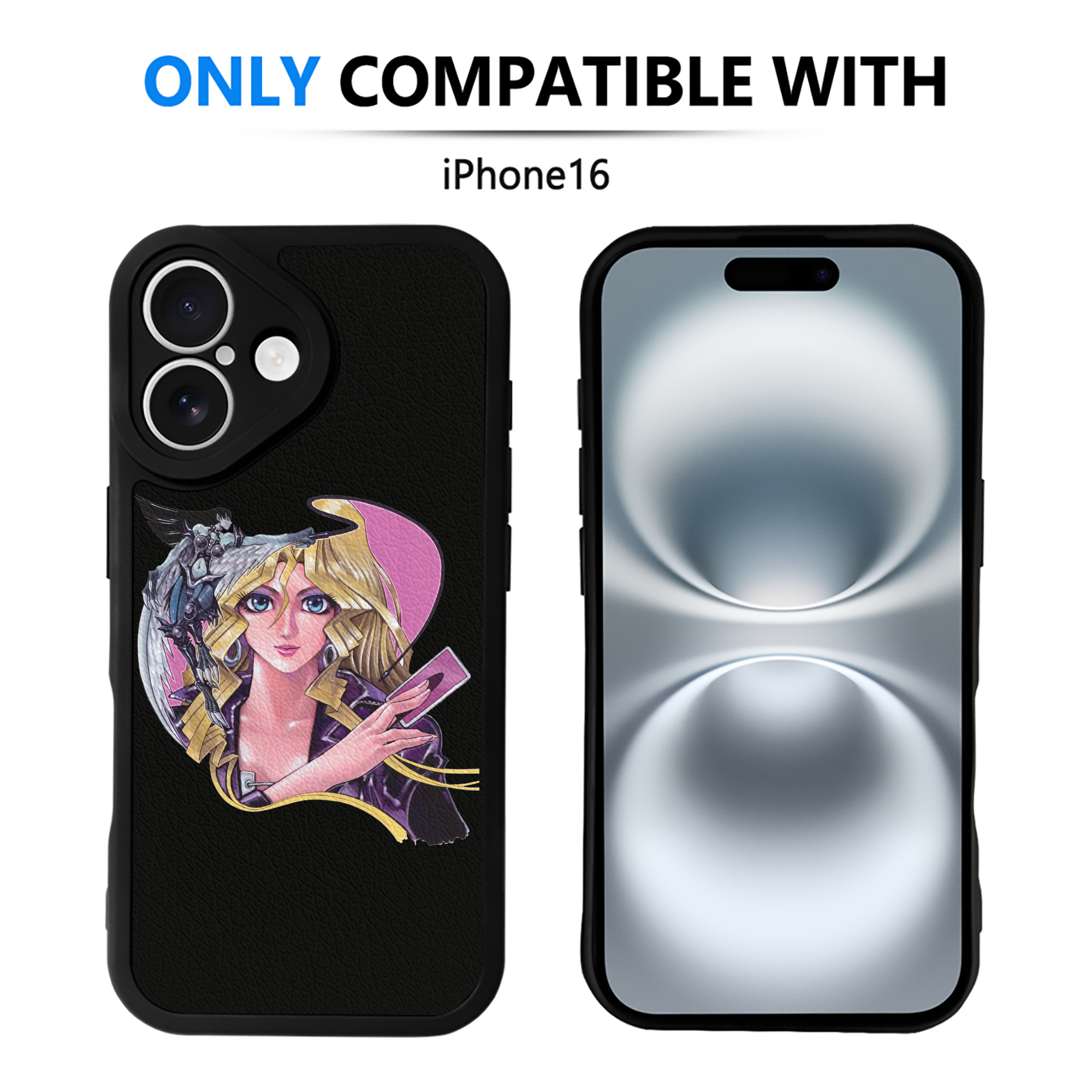 （画像用） 遊☆戯☆王 Yu-Gi-Oh! 【iPhone 16シリーズ対応】シリコンスマホケース（レザー調） 材質：シリコン